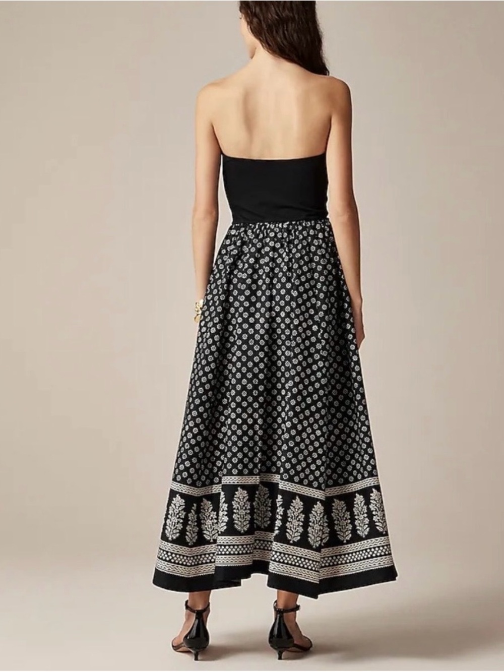 NWT Jcrew strapless mixy dress in block print - Picture 3 of 7